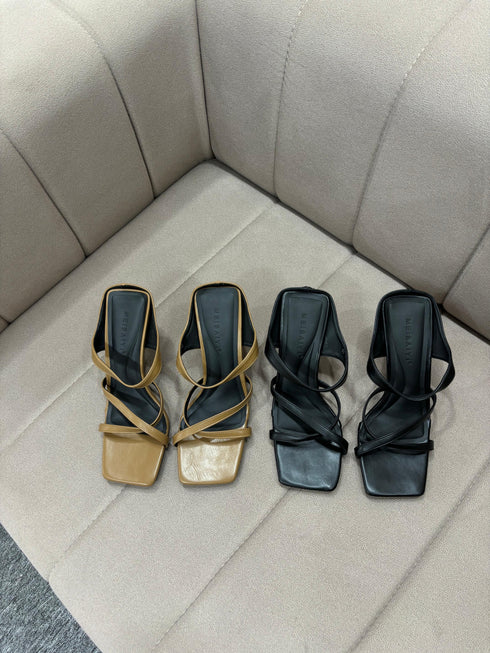 High Fashion Thin Straps Open Toe Heels